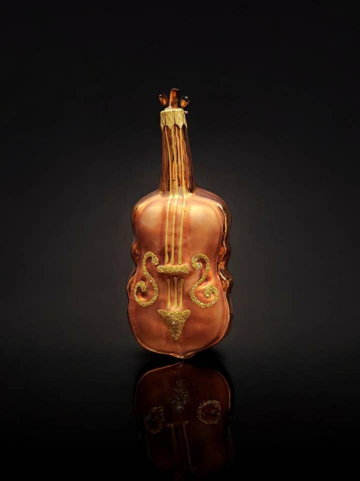 Violin Ornament - Hand Made In Ukraine - Blown Glass Ornament - Hand Decorated - Keepsake Ornament - Violin - Figurative Ornament - Orchestra for wholesale by Glass by Iness