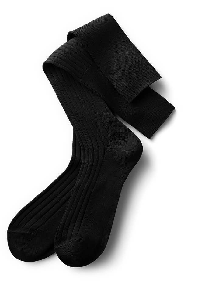 Meias de joelho em preto: simplesmente cavalheiro por atacado de BLACKSOCKS