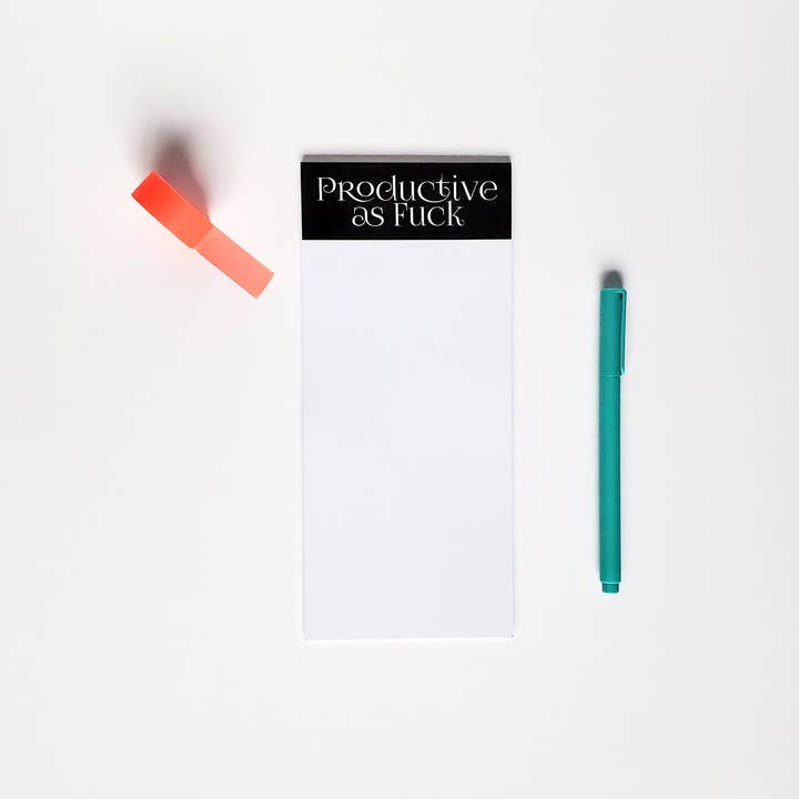 Productive AF Unlined Notepad for wholesale by Lucky Dog Design Co.