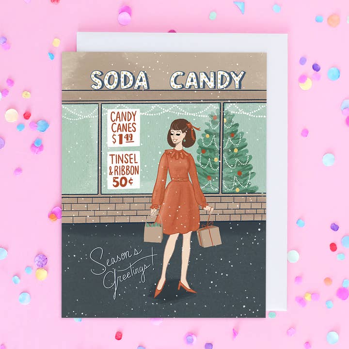 Weihnachtskarte mit festlichen Grüßen für den Großhandel von Kate Gabrielle