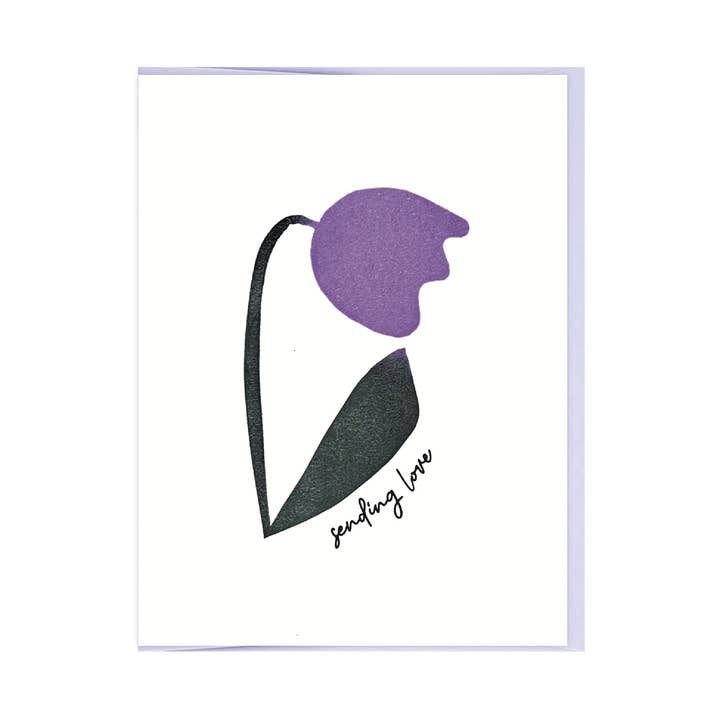 ENVOI D'UNE CARTE DE VŒUX DE SYMPATHIE FLORALE D'AMOUR pour la vente par Ever Pollen Print Shop