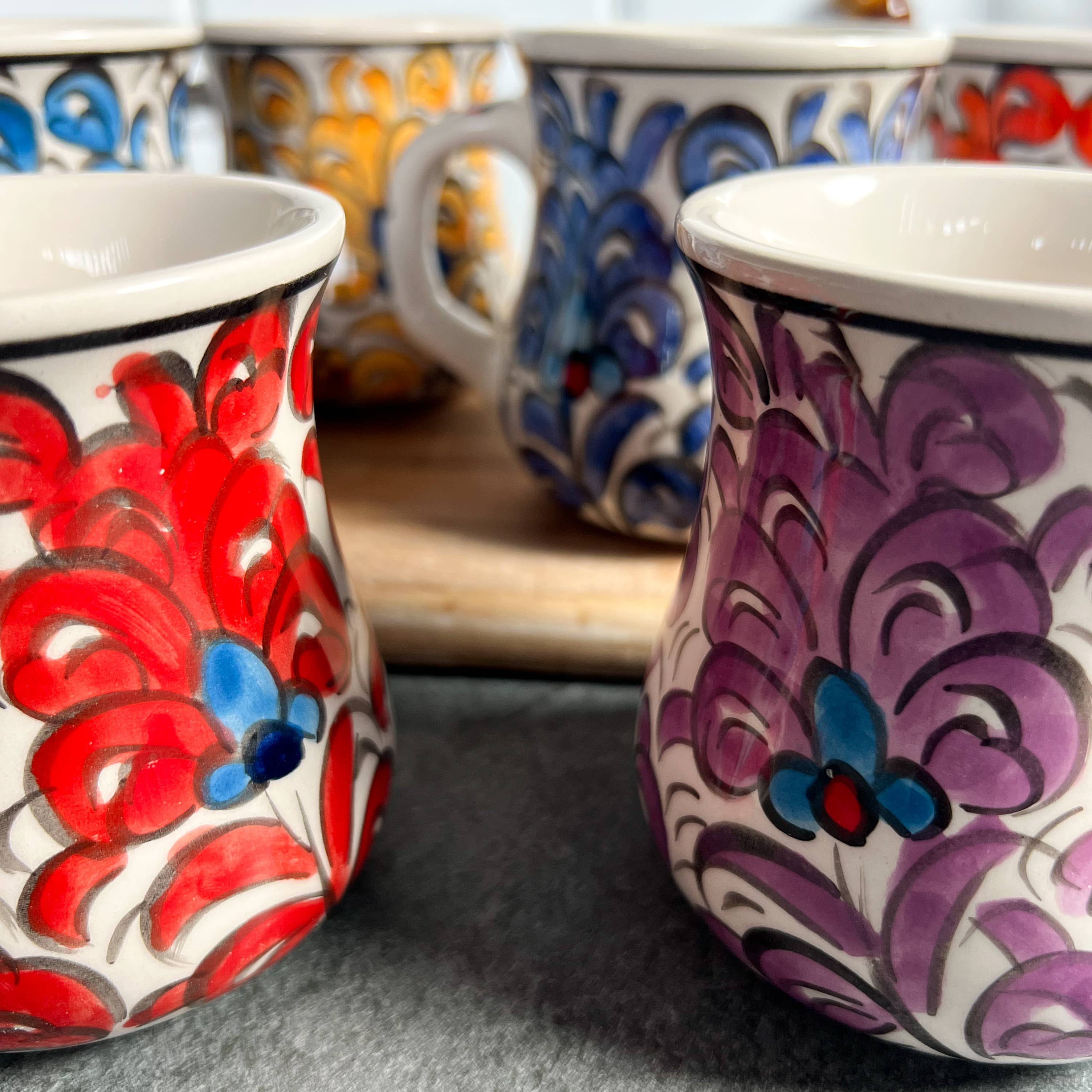 Umays Boho - Wholesale Coffee Mug - Handmade Coffee Mug, Hand Painted Ceramic Mug, Floral Mug10