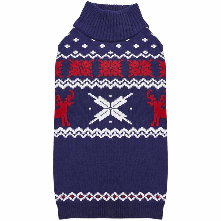 Blueberry Pet - Wholesale Pet Sweater - Dog - Custom-Knit & Dyed Christmas Snowflake Sweater - 6 Design 14