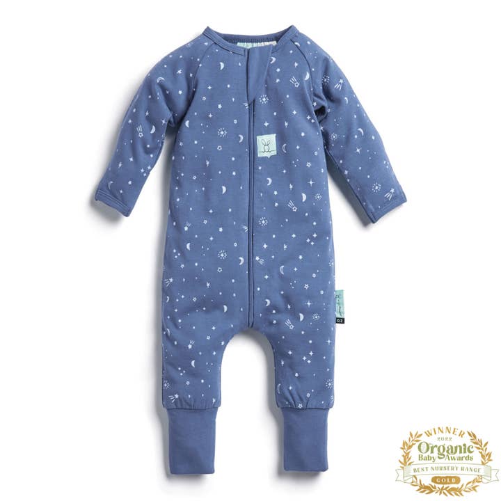 ergoPouch - Organic Layers Long Sleeve Babygrow - Night Sky - Mild 0.2 TOG for wholesale by Wild Seven Holdings Ltd