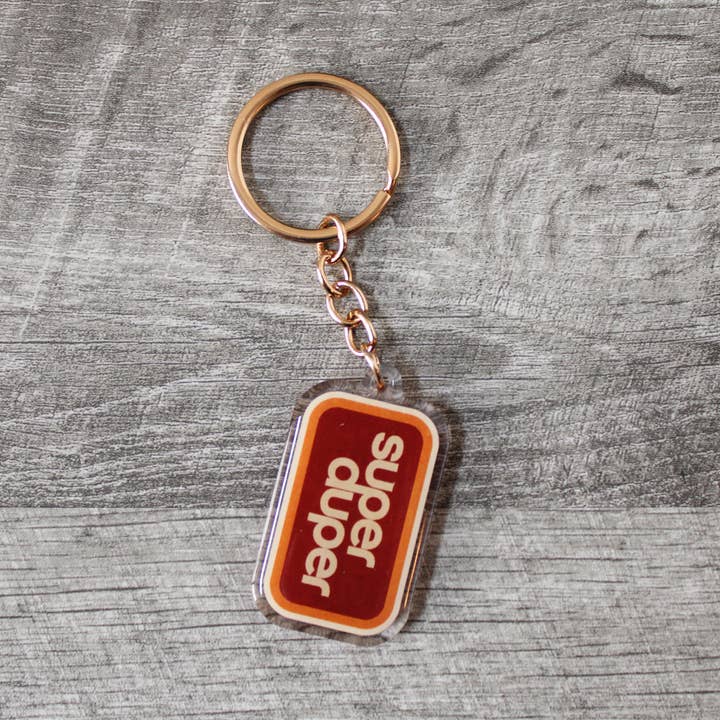 Llavero Acrílico Súper Duper para venta al por mayor de SheeleyCo