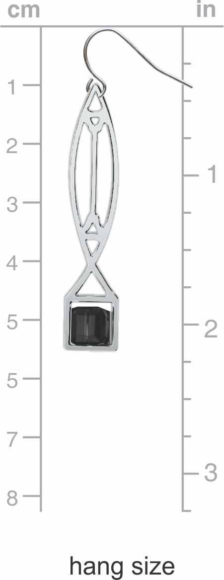 David Howell and Company - Wholesale Dangle Earrings - Frank Lloyd Wright Winslow Lightscreen Black Earrings2