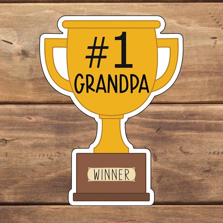 #1 Grandpa Sticker, Vinylaufkleber, Laptop-Aufkleber, Tablet-Aufkleber für den Großhandel von C3DAR Design