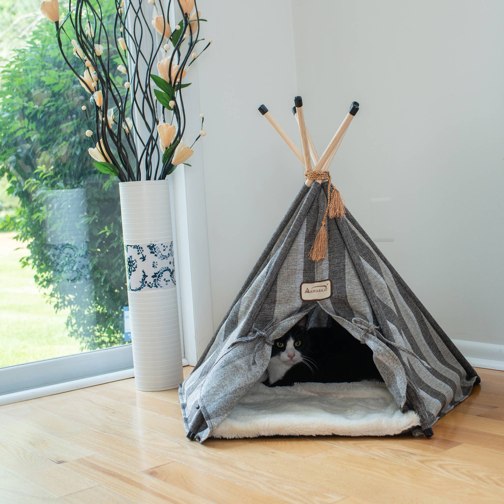 Armarkat - Wholesale Pet Bed - Cat - Armarkat Teepee Style Cat Bed with Striped Pattern1