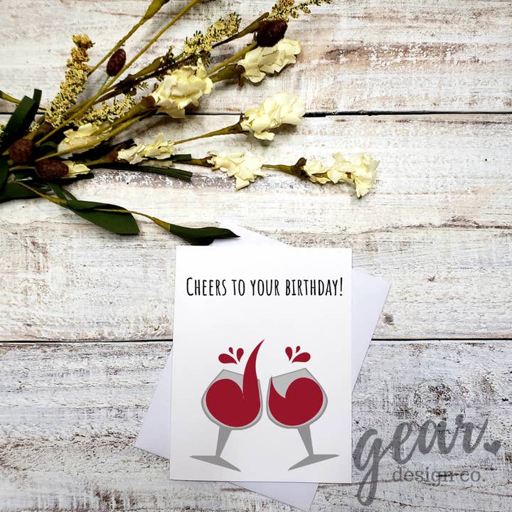 Brindis por tu tarjeta de cumpleaños n.º 1 para venta al por mayor de Gearhart Design Co.