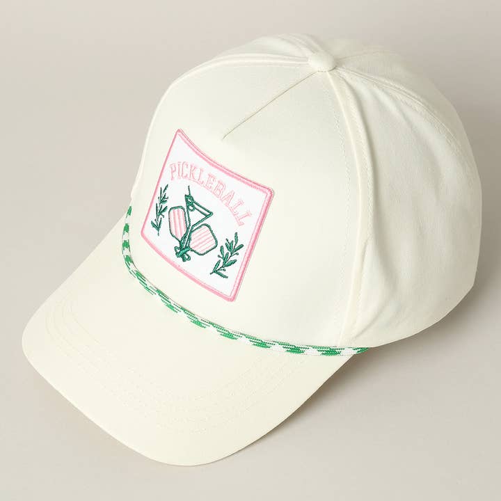 Fashion City - Wholesale Trucker Hat - Unisex - Pickleball Drink Embroidery Patch Trucker Hat