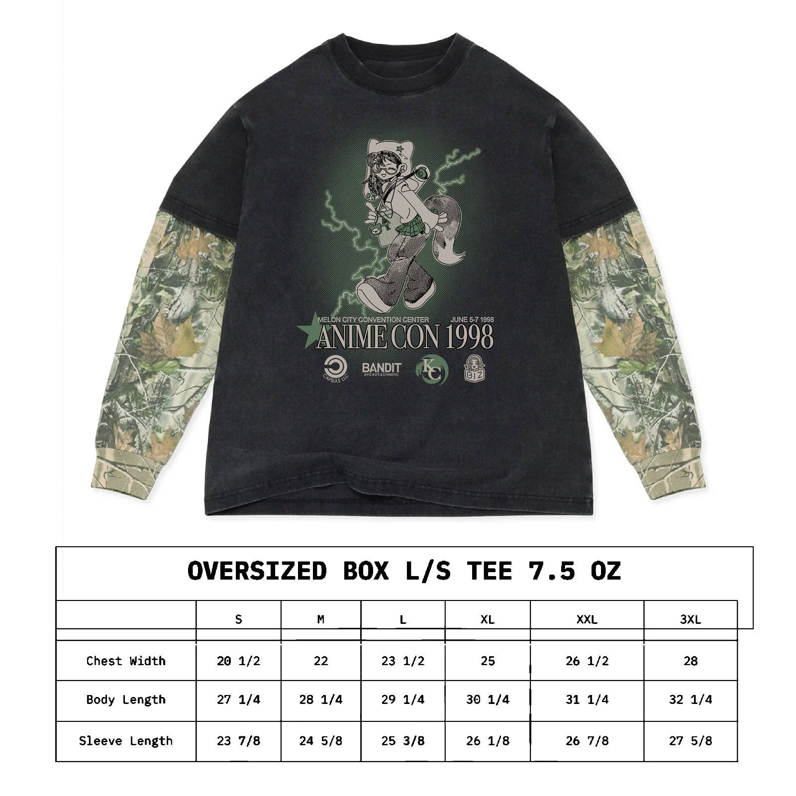 kuru731 - Wholesale Screen Printed T-Shirt - Women's - "Vintage" Anime Con Long Sleeve *Version 2*2