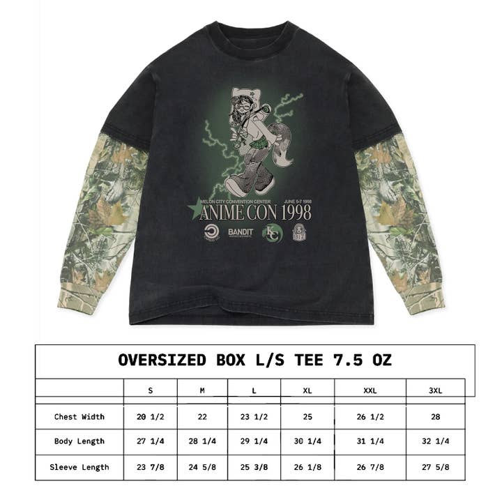 kuru731 - Wholesale Screen Printed T-Shirt - Women's - "Vintage" Anime Con Long Sleeve *Version 2*2