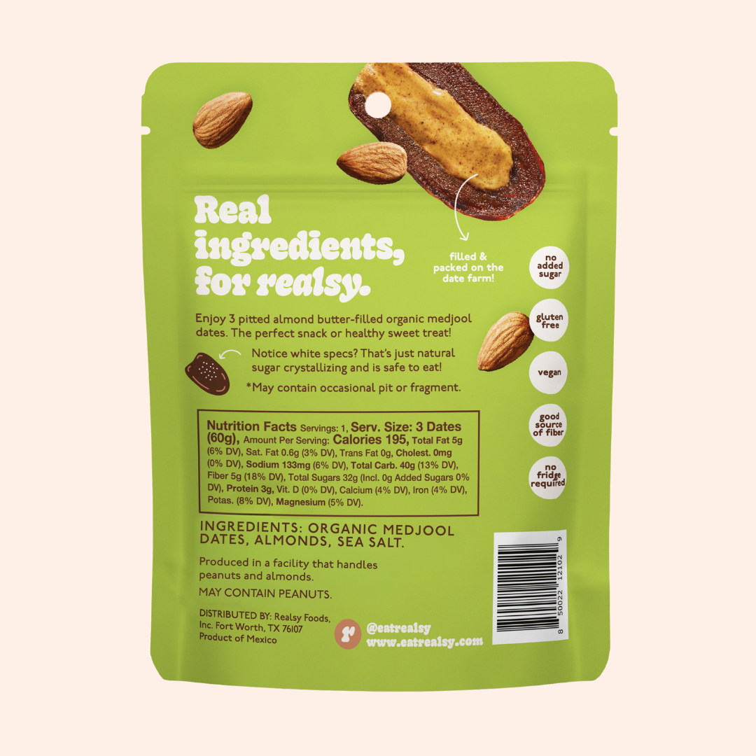 realsy - Wholesale Nuts - Almond Butter Filled Medjool Date Snack Packs - 10 unit/case1