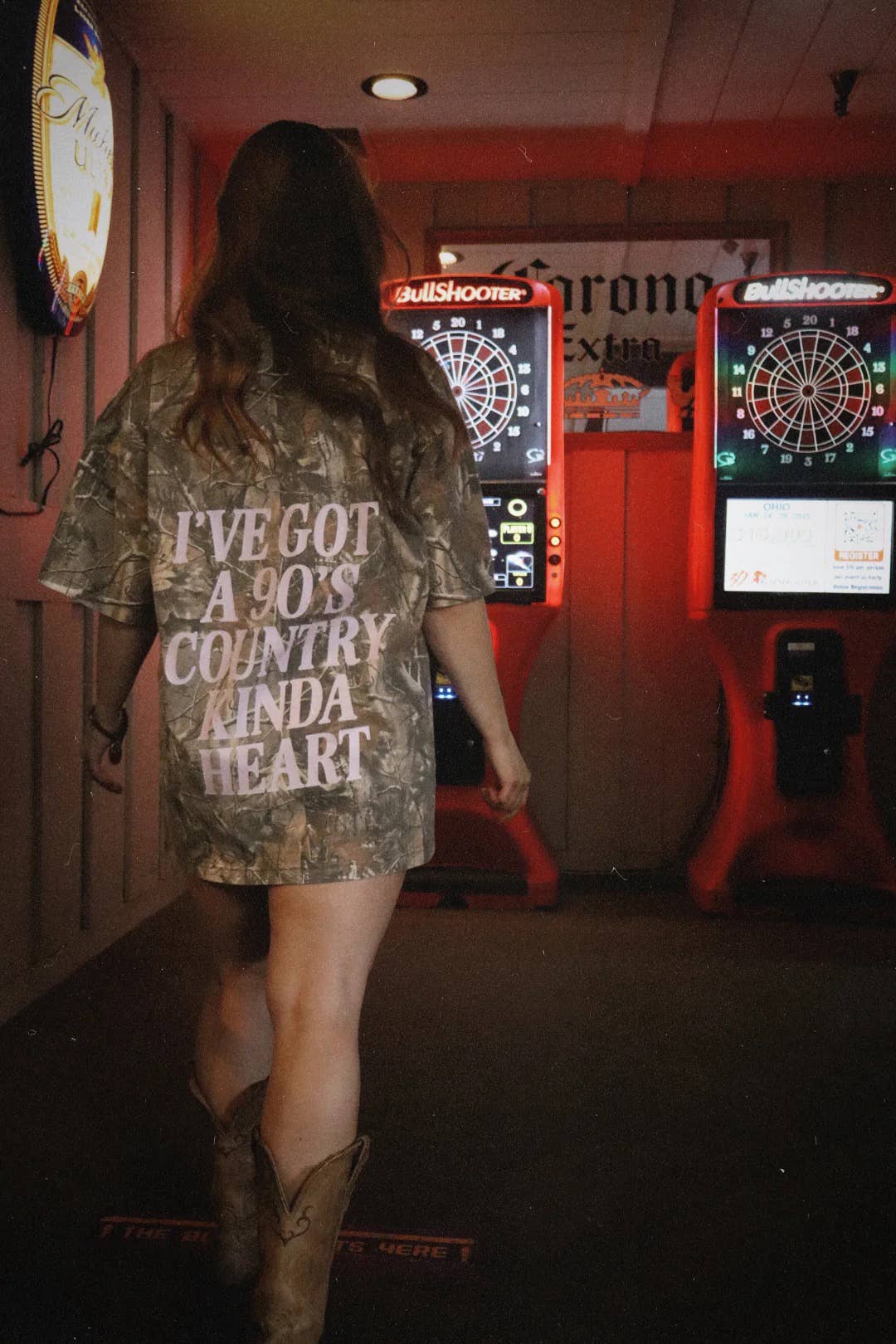 Wilder Made - Wholesale Screen Printed T-Shirt - Women's - 90's Country Kinda Heart Camo Tee6