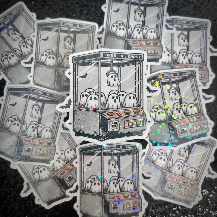 Metalbox - Wholesale Sticker - Ghost Vending Machine Holographic Vinyl Sticker