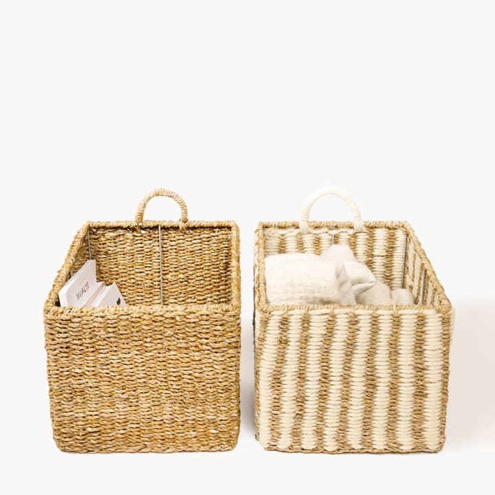 KORISSA - Wholesale Basket - Handwoven Wicker Storage Basket • Ula Square Basket6