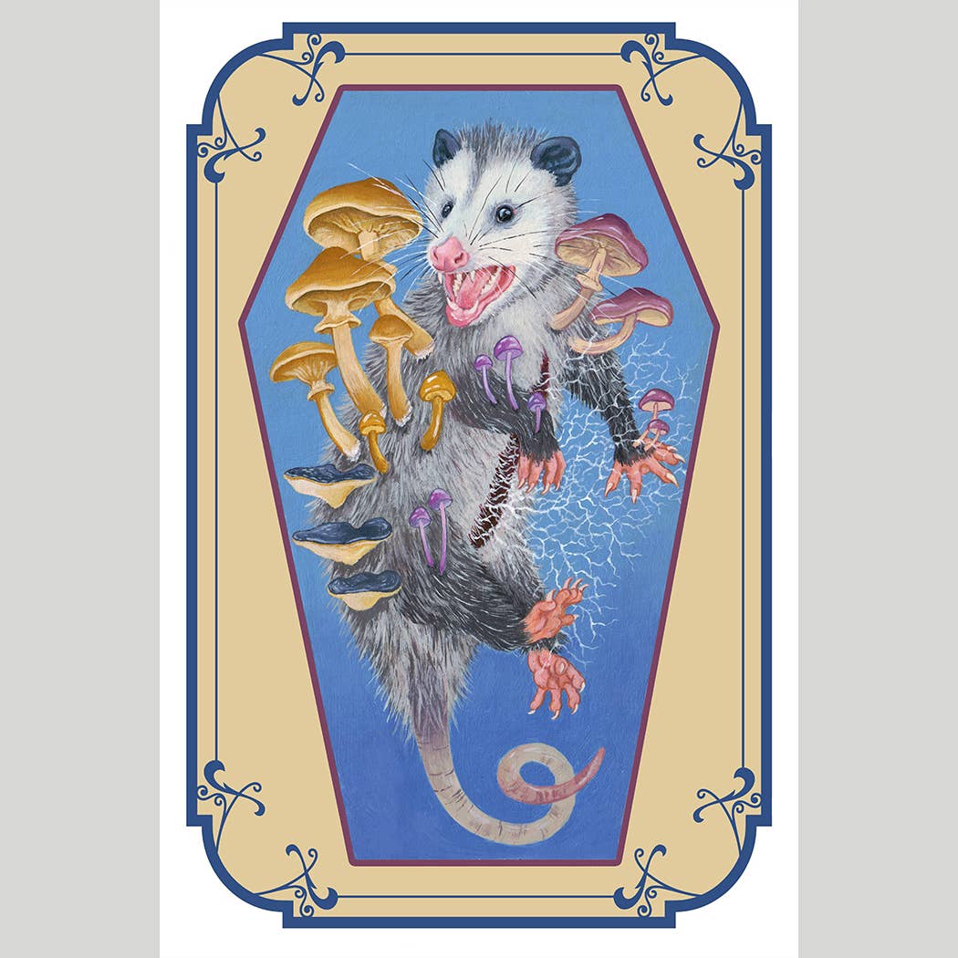Strangely Rose - Wholesale Art Print - An Opossum Brought to Fruition- art print1