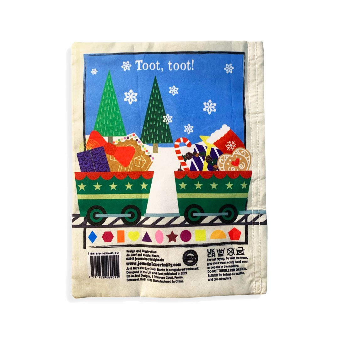 Jo & Nic's Crinkly Cloth Books - Wholesale Baby & Toddler Book (0-2) - Nursery Times Crinkly Newspaper - Christmas Shapes3