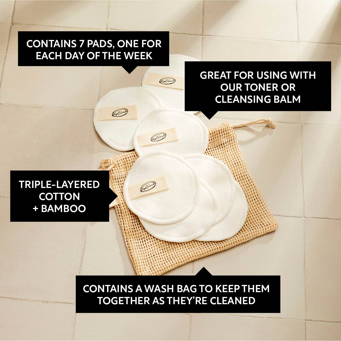 UpCircle USA - Wholesale Makeup Remover - Plastic Free, Reusable Luxury Spa Bamboo & Cotton Makeup Pads Holiday accessories3