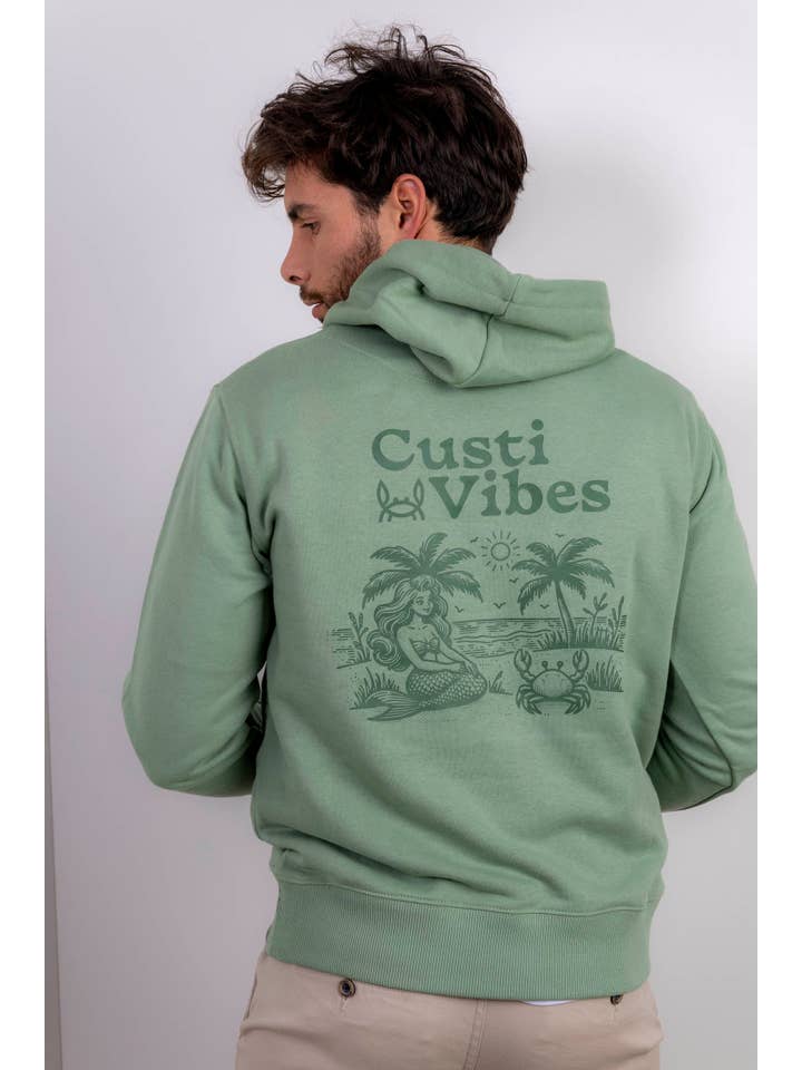 Custi Mikelo: Men's Clothing & Christmas Gifts - Wholesale Hoodie - Men's - Green Hooded Sweatshirt | Nantes3