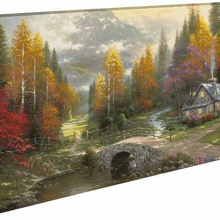 La Vallée de la Paix - Toile Galerie Enveloppée 16" x 31" pour la vente par Art Brand Studios