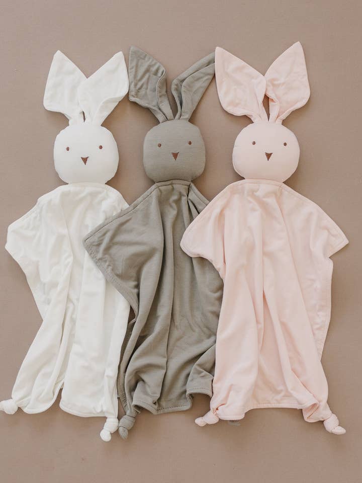 Little Joy Co. - Wholesale Security/Cuddle Blanket - Baby - Bamboo Bunny Lovey - Baby Security Blanket Rabbit Easter