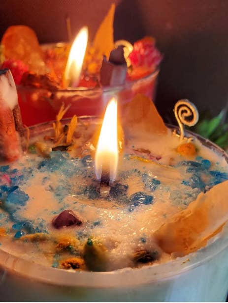 HAPPINESS BLESSINGS / INTENTION / Manifest / Spell Candle for wholesale by Spellerific - For All Your Witchy Needs!