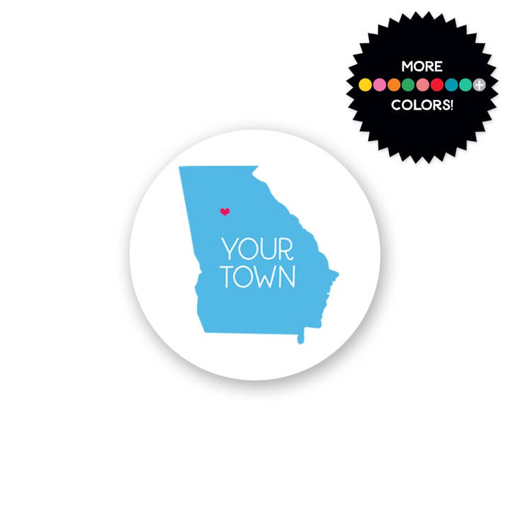 Name Drop City Sticker - State Silhouette for wholesale by Rock Scissor Paper