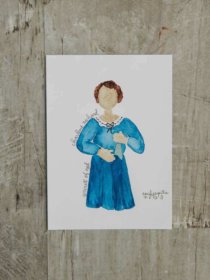 Servant of God Charlene Richard - 5x7 Print for wholesale by Emily S Pitre Art