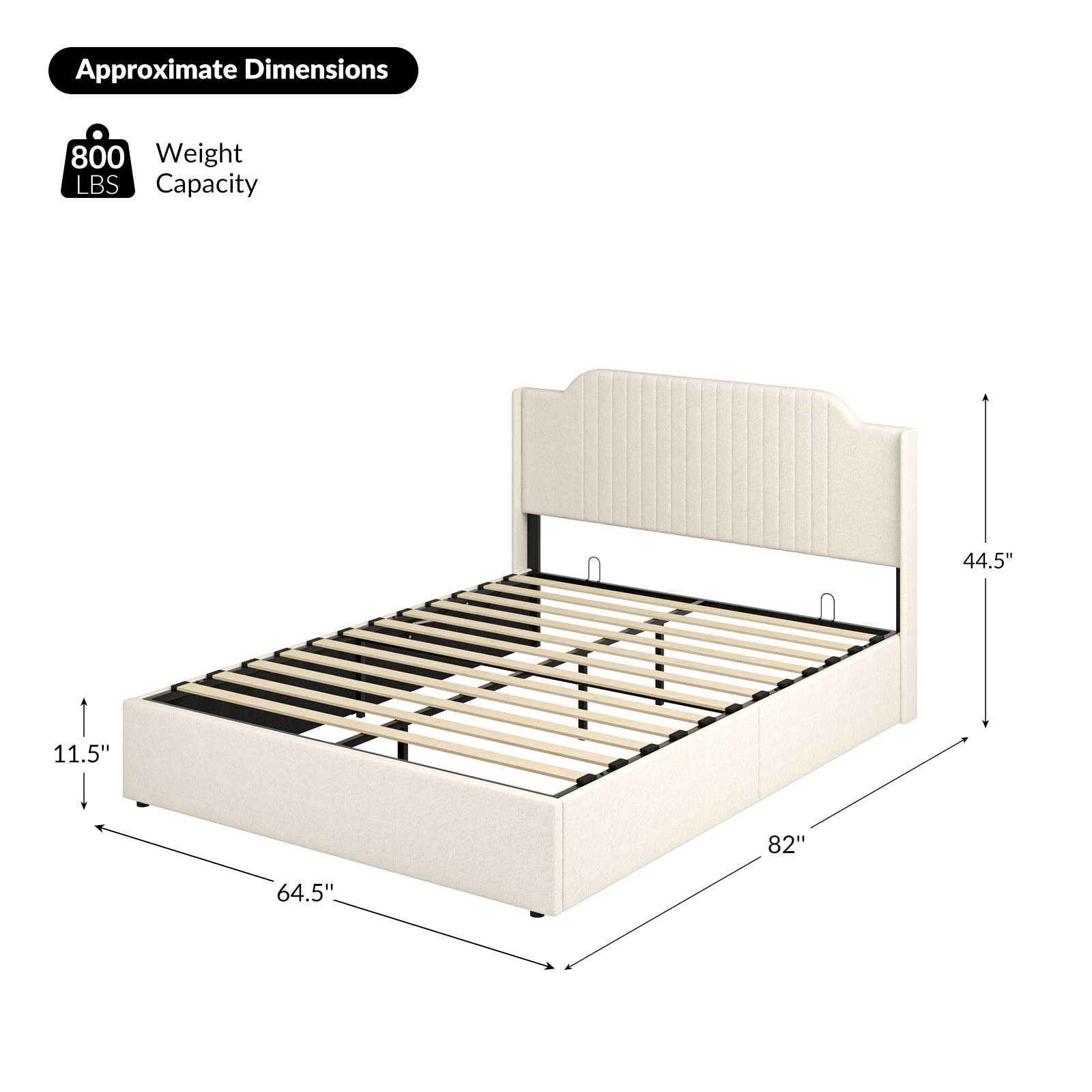 Karat Home - Wholesale Bed - Stuart Hydraulic Lift Up Platform Queen Bed26