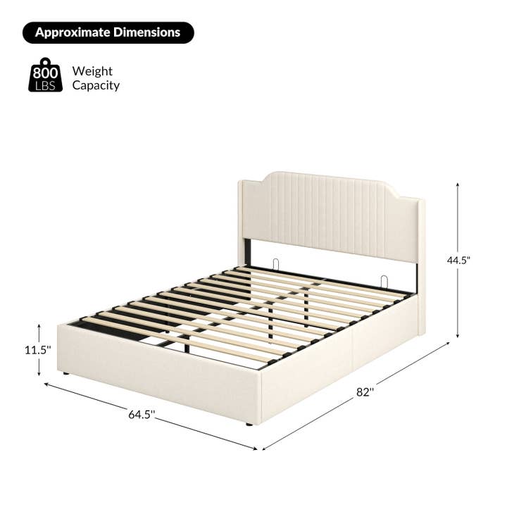 Karat Home - Wholesale Bed - Stuart Hydraulic Lift Up Platform Queen Bed26