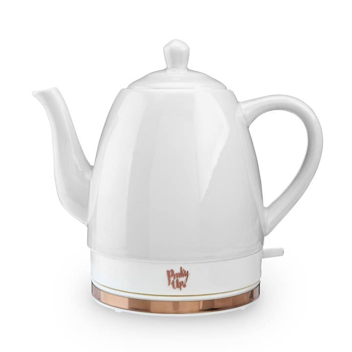Noelle™ Ceramic Electric Gooseneck Tea Kettle 50oz in Gray for wholesale by Pinky Up