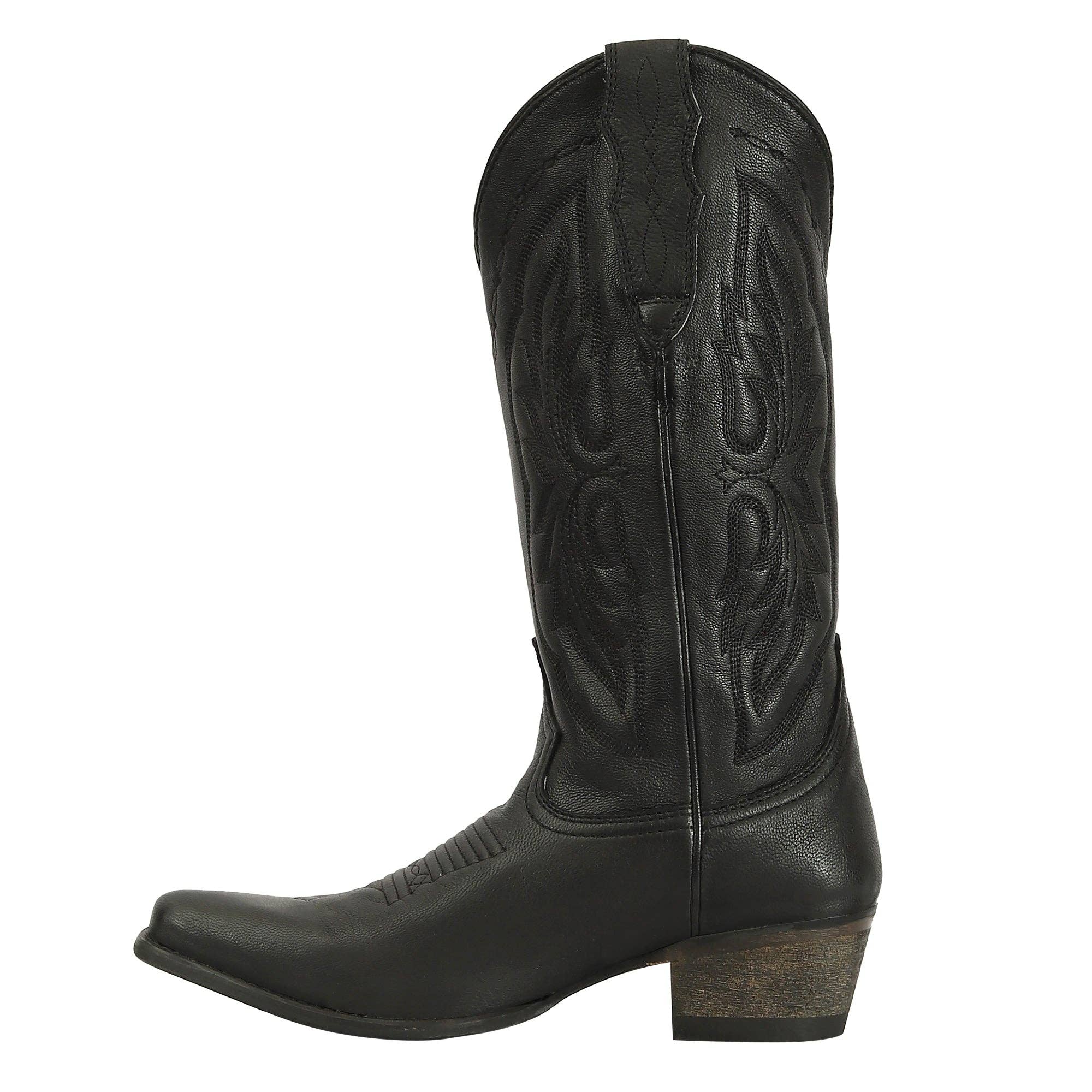 JPC Equestrian - Wholesale Cowboy Boots - Women's - TuffRider Women Cowtown Mid Height Embroidered Leather Snip Toe Western Boots2