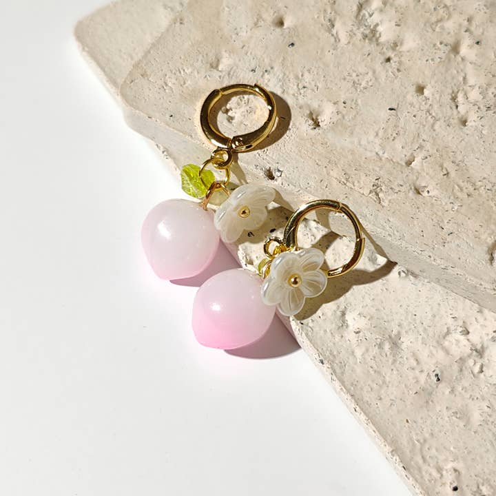 Vachana - Vendita all'ingrosso Orecchini pendenti - Orecchini a Cerchio Peach3