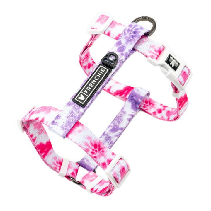 Frenchie Strap Harness - Pink Tie Dye for wholesale by Frenchie