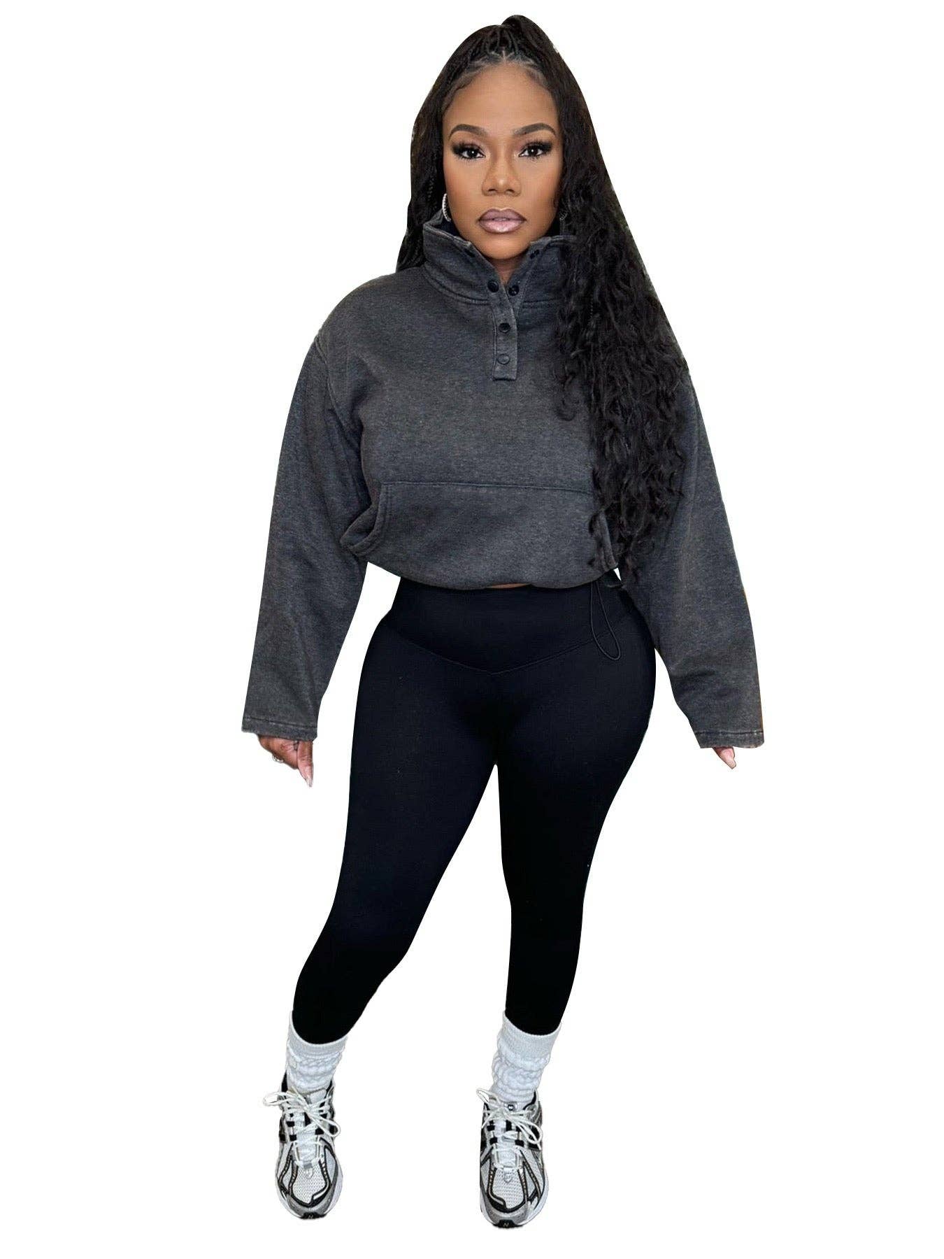 MB Fashion Wholesale - Wholesale Lounge Set - Women's - MB FASHION Fleece Pullover and High-Waist Leggings Set 40692