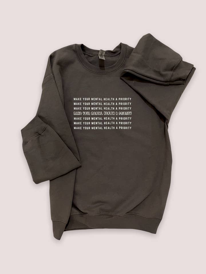 Make your Mental Health a Priority Crew for wholesale by The Fresh Mental