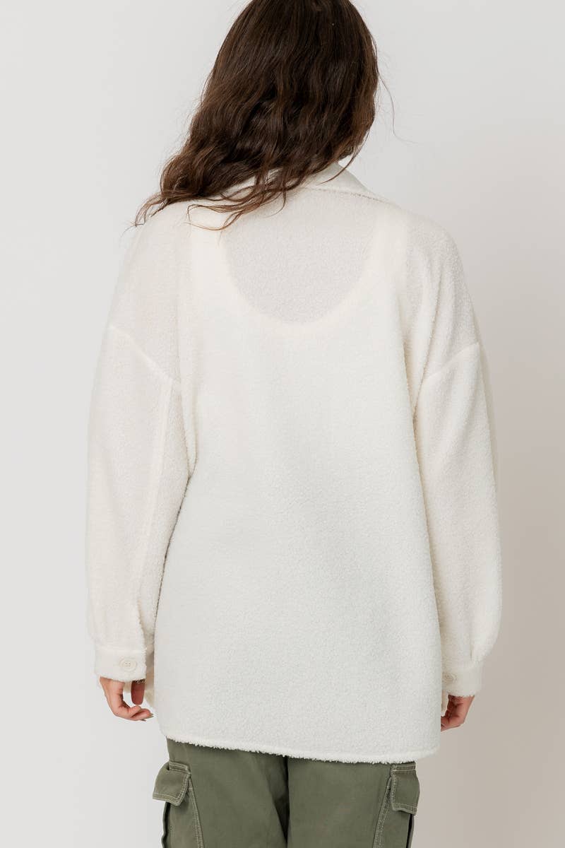 En Crème - Vente Veste – femme - Veste en fourrure oversize9