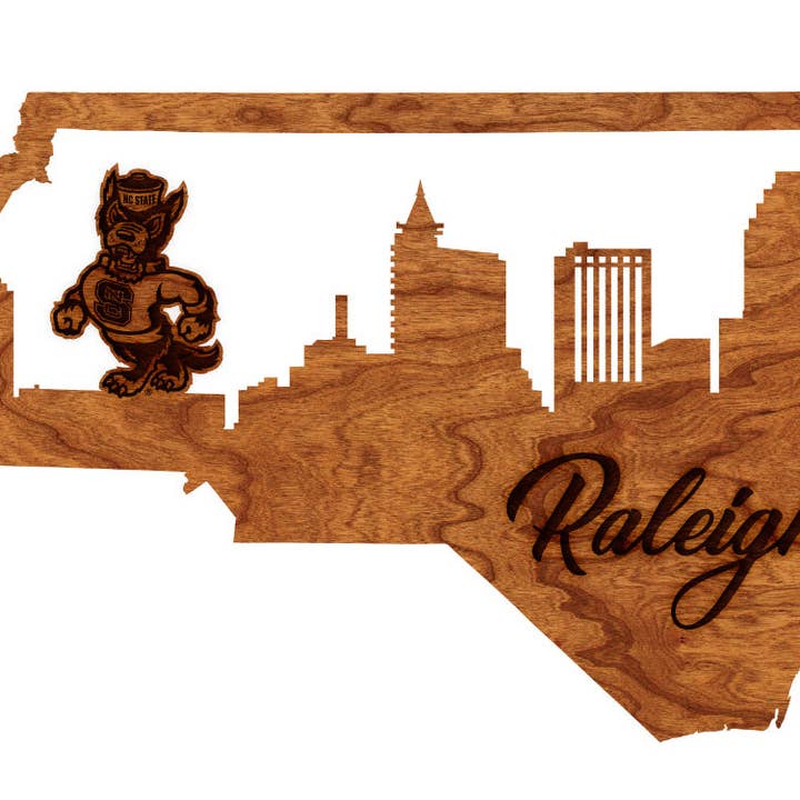 NC State Wall Hanging Raleigh Skyline for wholesale by LazerEdge