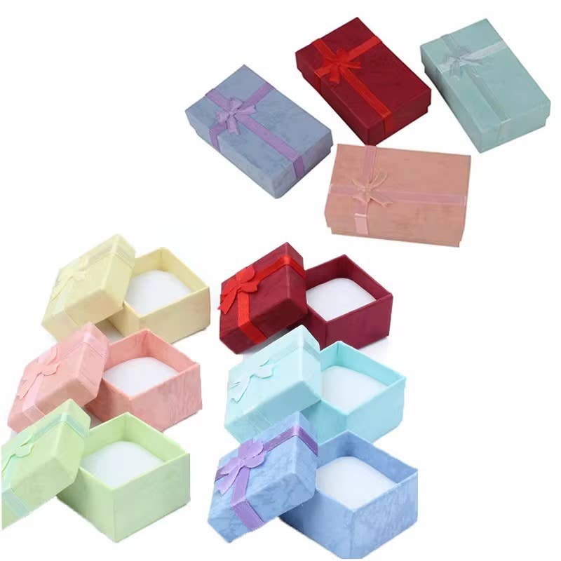 12pcs/ lot  pink color Gift Boxes Jewelry Ring  Jewelry Cart for wholesale on Faire8