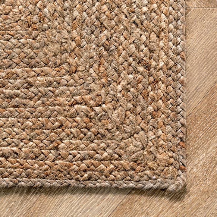 Natural Braided Tiles Flatweave Area Rug for wholesale on Faire