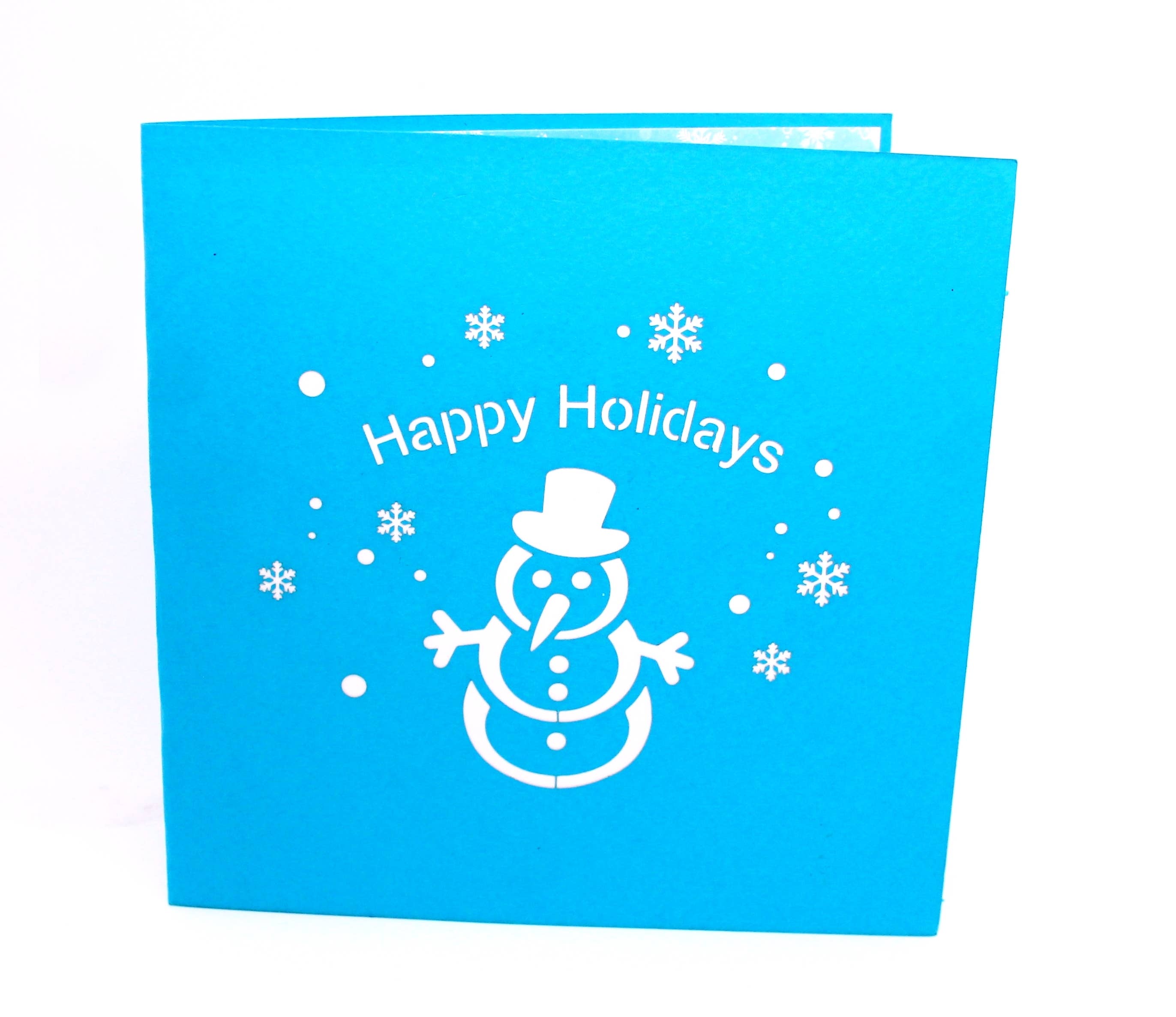 Wonder Paper Art – wholesale Julkort – Snögubbe 3D Pop Up hälsningskort2
