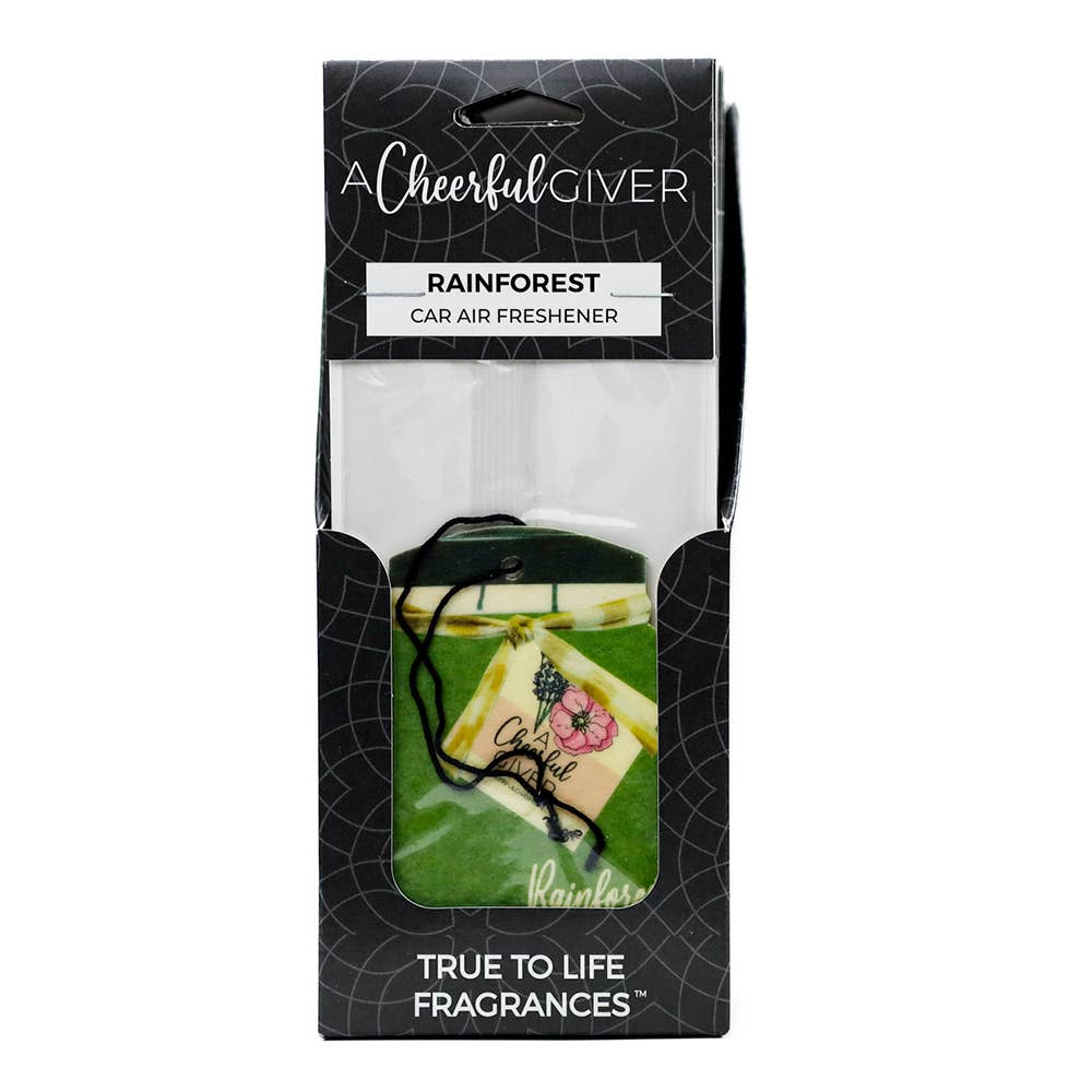 A Cheerful Giver - Wholesale Car Freshener - Unisex - Car Air Freshener (16/box) - Rainforest2