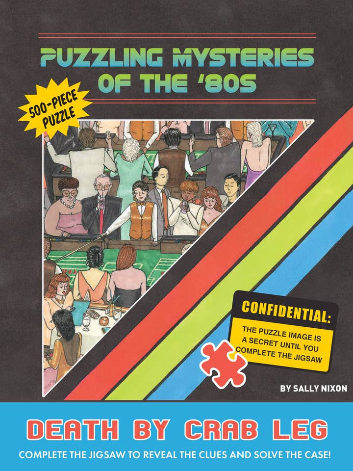 Mysteries of the 80s Death by Crab Leg 500-Piece Puzzle for wholesale by Chronicle Books