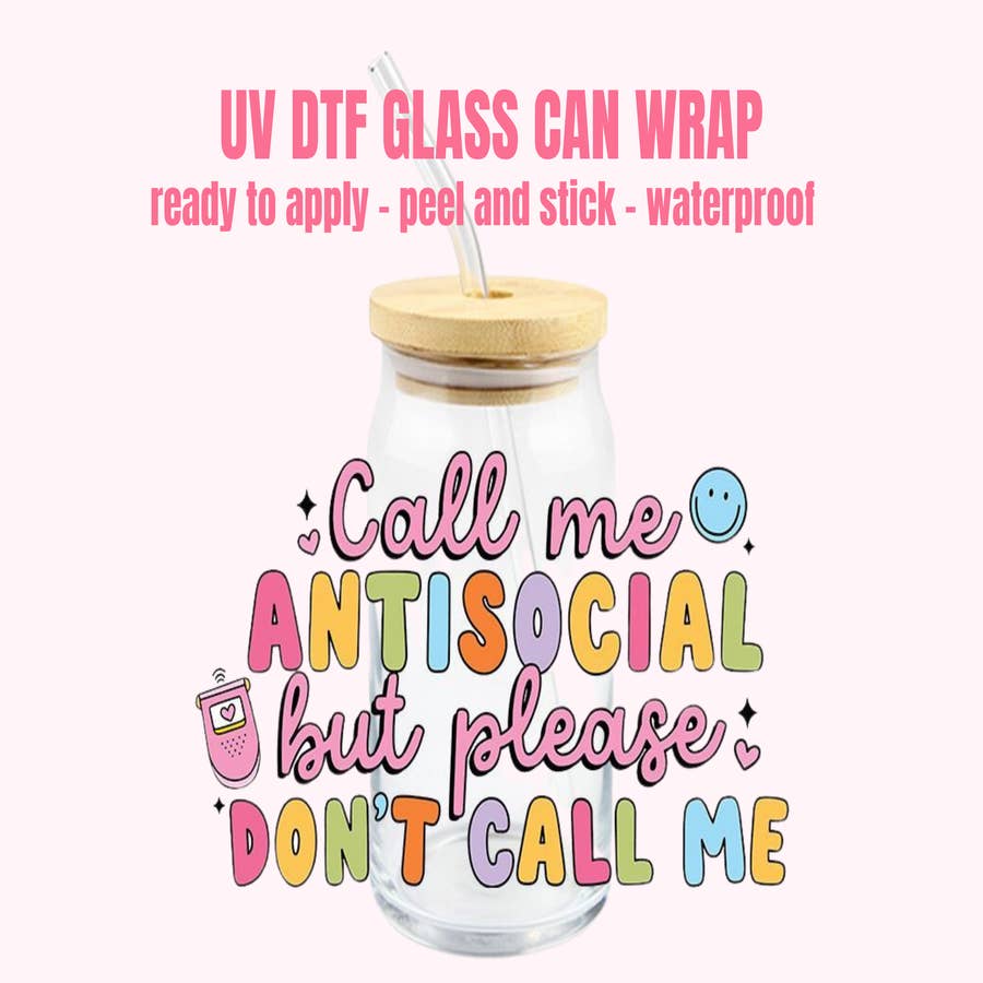 Words of Inspiration UV DTF Cup Wrap for 16 oz Glass Can, Ready to Ship and  Ready to Apply!