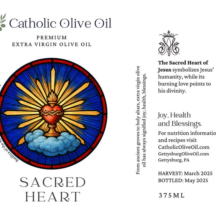Catholic Olive OIl - Wholesale Olive Oil - Sacred Heart Extra Virgin Olive Oil2