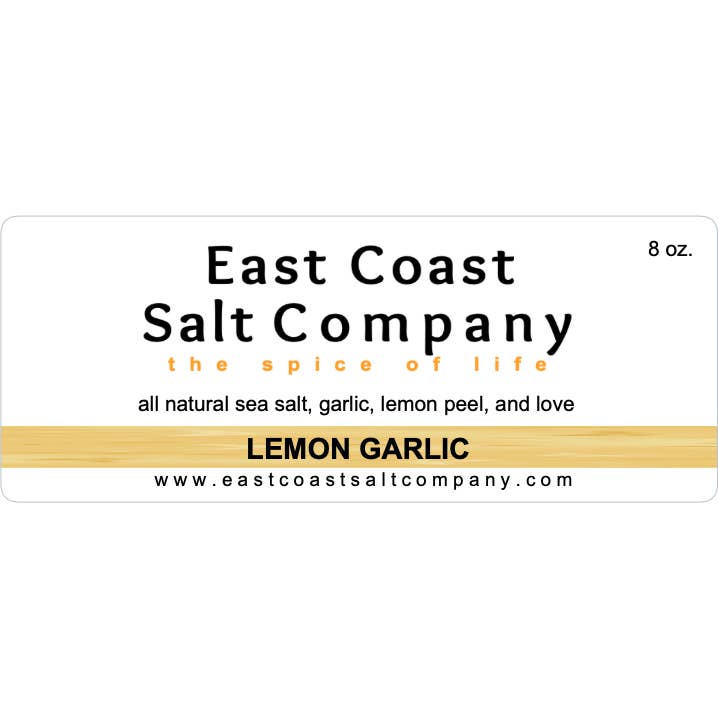 Lemon Garlic Sea Salt 1/2 Pound for wholesale by Artisan Salts and More!