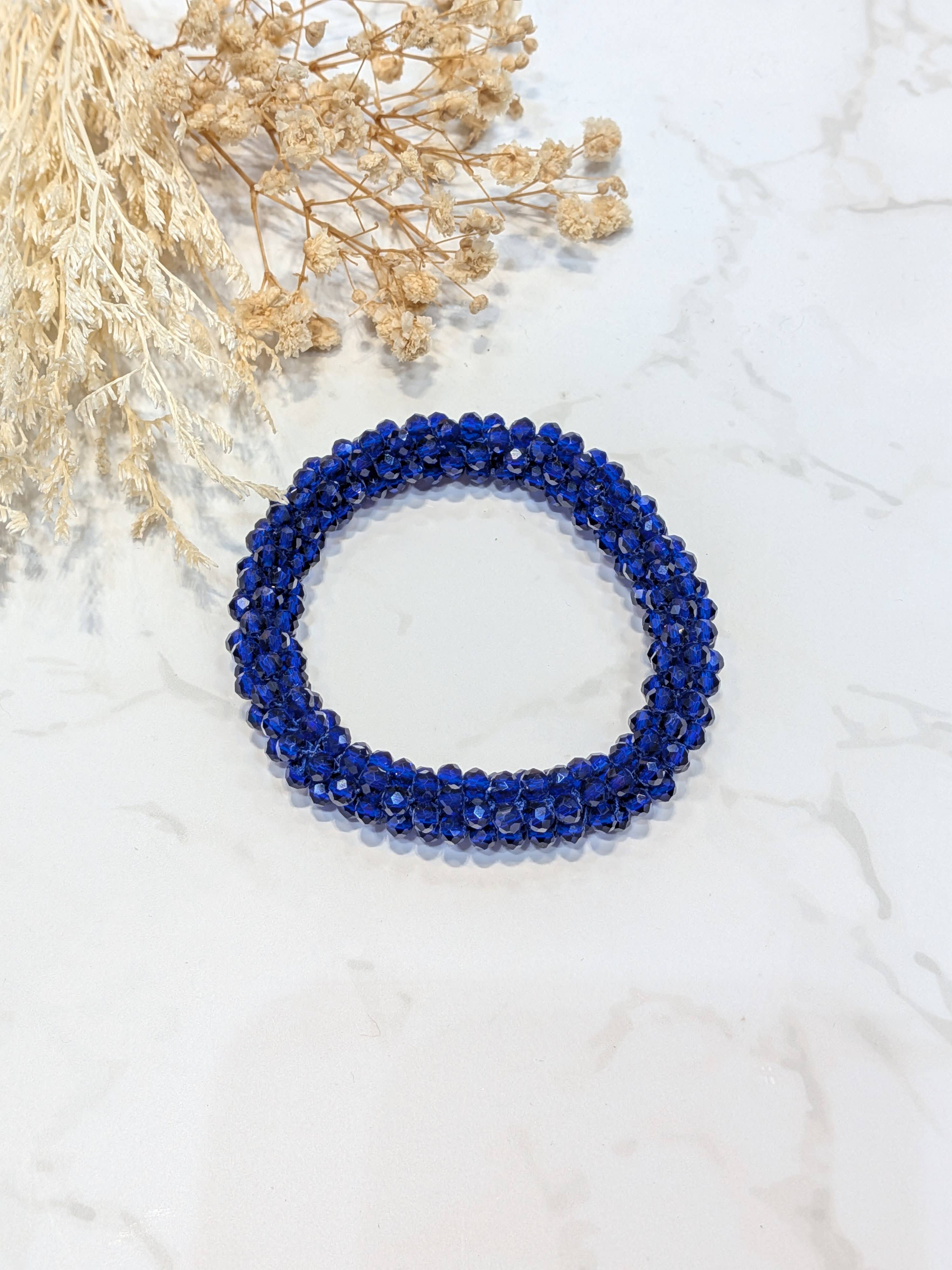 LOLO & YAYA - Wholesale Link & Chain Bracelet - Blue-tone crystal effect bracelet23