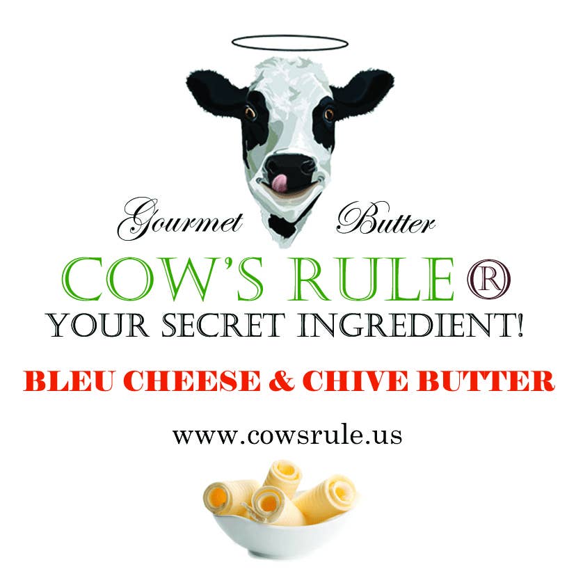 Cow's Rule Gourmet Butter Company – wholesale Butter – Blue Cheese & Chive Compound Butter 4oz. 3