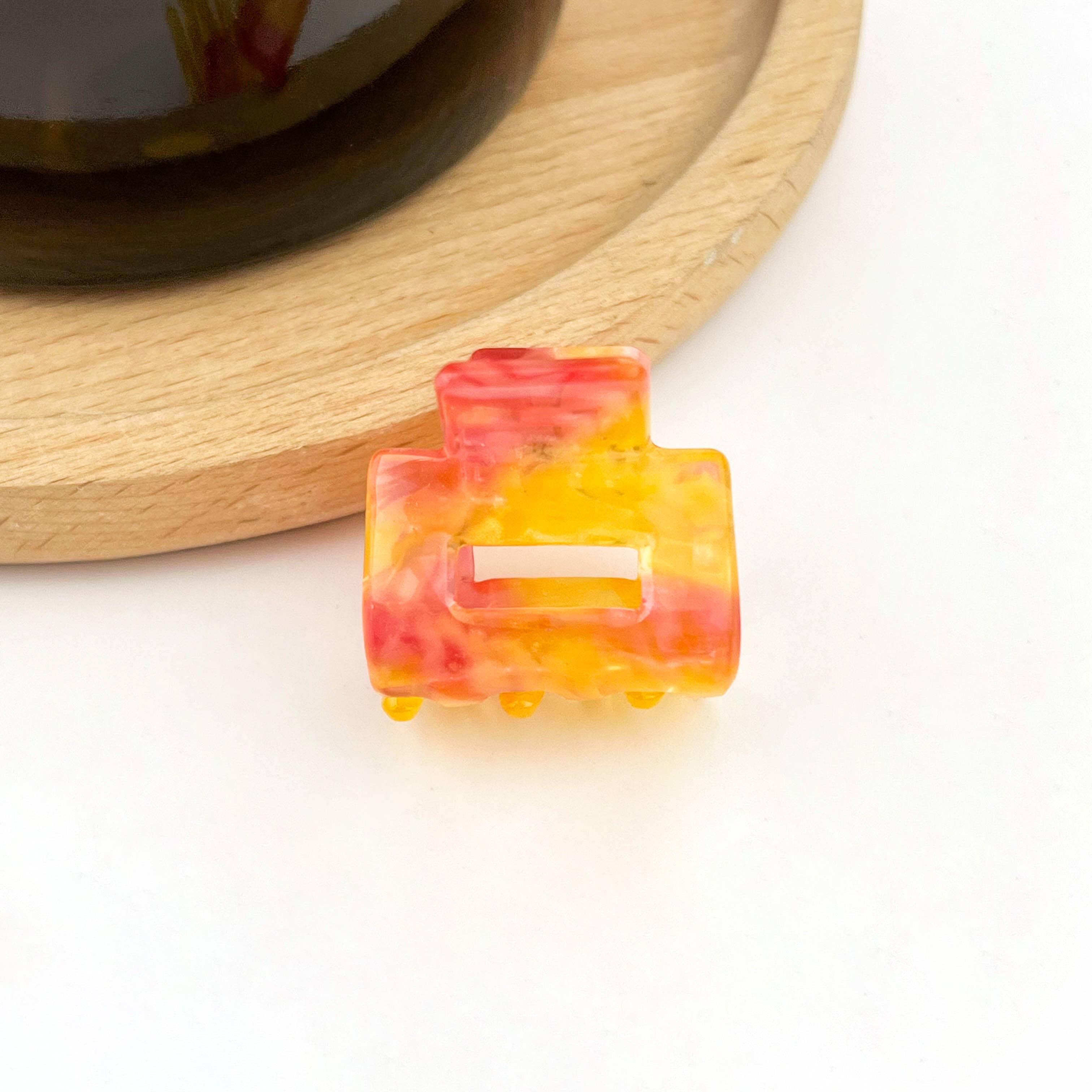TheDivaSoap - Wholesale Hair Clip - Women's - 0.98'' Acetate Colorful Mini Square Hair Claw Clip11